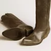Wish Star Damenstiefel aus schwarzem Leder mit Sternstickerei Wish Star Damenstiefel aus schwarzem Leder mit Sternstickerei