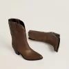 Wish Star Stiefel aus taubengrauem Leder mit Ton-in-Ton-Einlagen Wish Star Stiefel aus taubengrauem Leder mit Ton-in-Ton-Einlagen