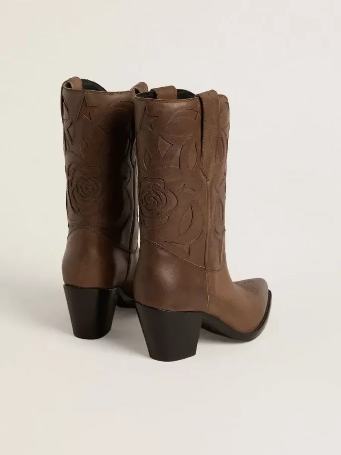 Wish Star Stiefel aus taubengrauem Leder mit Ton-in-Ton-Einlagen Wish Star Stiefel aus taubengrauem Leder mit Ton-in-Ton-Einlagen
