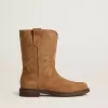 Wish Young Stiefel aus kamelfarbenem Wildleder mit Sternstickerei