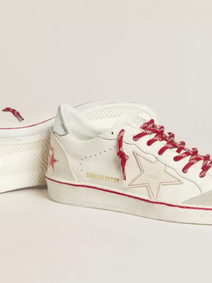 Herren Ball Star LTD CNY aus weißem Leder mit Used-Look Herren Ball Star LTD CNY aus weißem Leder mit Used-Look