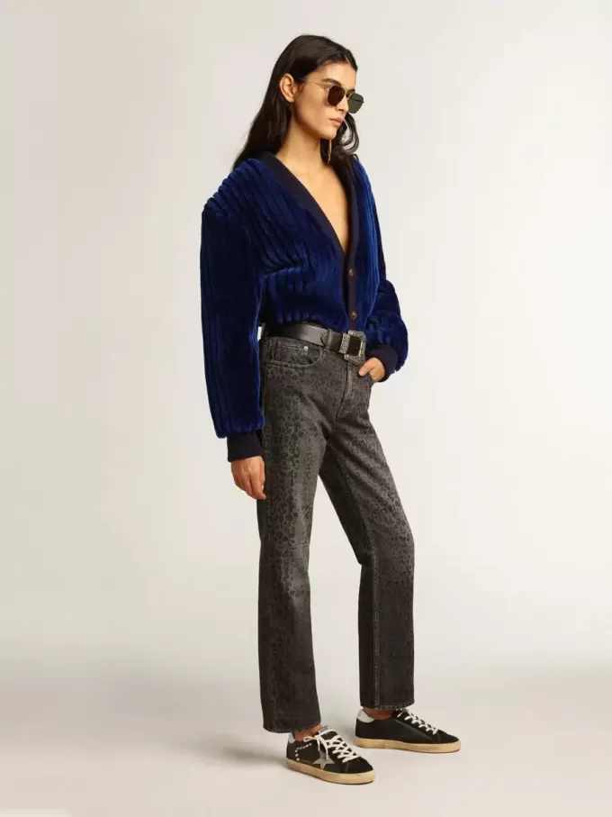 Women’s Super-Star aus schwarzem Leder und Wildleder mit silbernen Nieten Women’s Super-Star aus schwarzem Leder und Wildleder mit silbernen Nieten