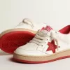 Young Ball Star aus Nappa mit rotem Lederstern und Fersenlasche