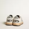 Young Ball Star aus Nappa mit silbernem Glitzerstern und Fersenlasche
