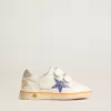 Young Ball Star mit blauem Glitzerstern und beigem Wildleder-Fersenlasche