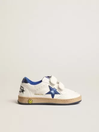 Young Ball Star mit blauem Metallic-Lederstern und Fersenlasche