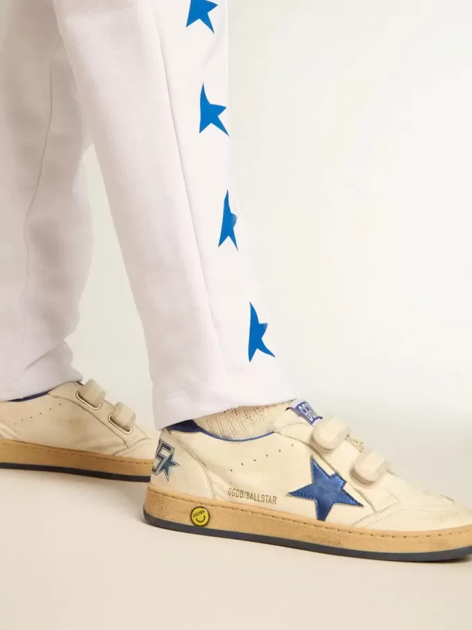 Young Ball Star mit blauem Metallic-Lederstern und Fersenlasche