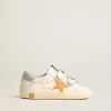 Young Old School aus Leder mit orangefarbenem Stern und babyblauer Fersenlasche