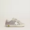 Young Old School in Silber und Pink Glitzer mit weißem Lederstern