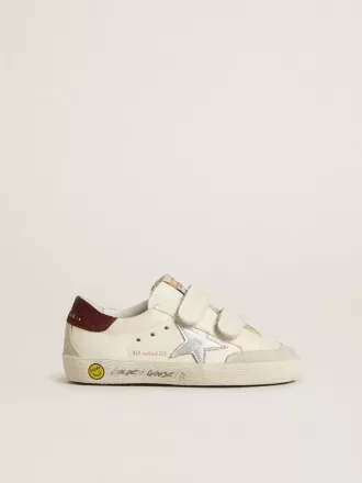 Young Old School mit silbernem Metallic-Lederstern und violettem Wildleder-Fersenlasche