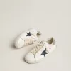 Young Super-Star aus Leder mit Glitzerstern und Fersenlasche