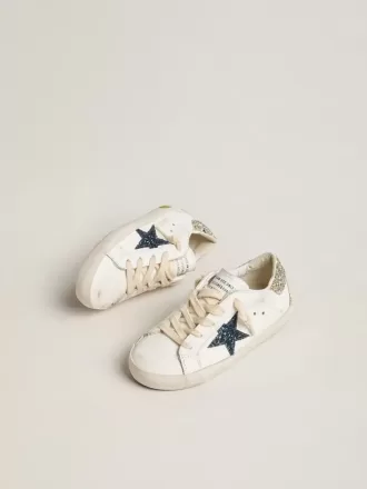 Young Super-Star aus Leder mit Glitzerstern und Fersenlasche