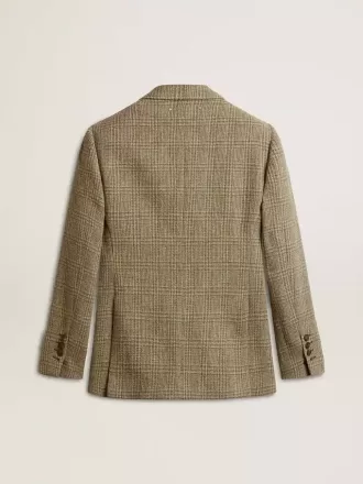Zweireihiger Damenblazer aus Shetlandwolle