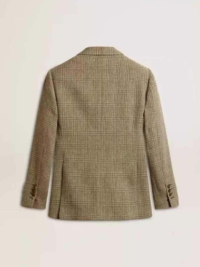 Zweireihiger Damenblazer aus Shetlandwolle