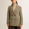 Zweireihiger Damenblazer aus Shetlandwolle