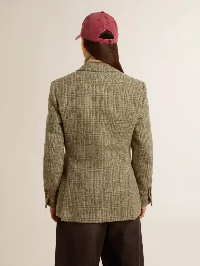 Zweireihiger Damenblazer aus Shetlandwolle