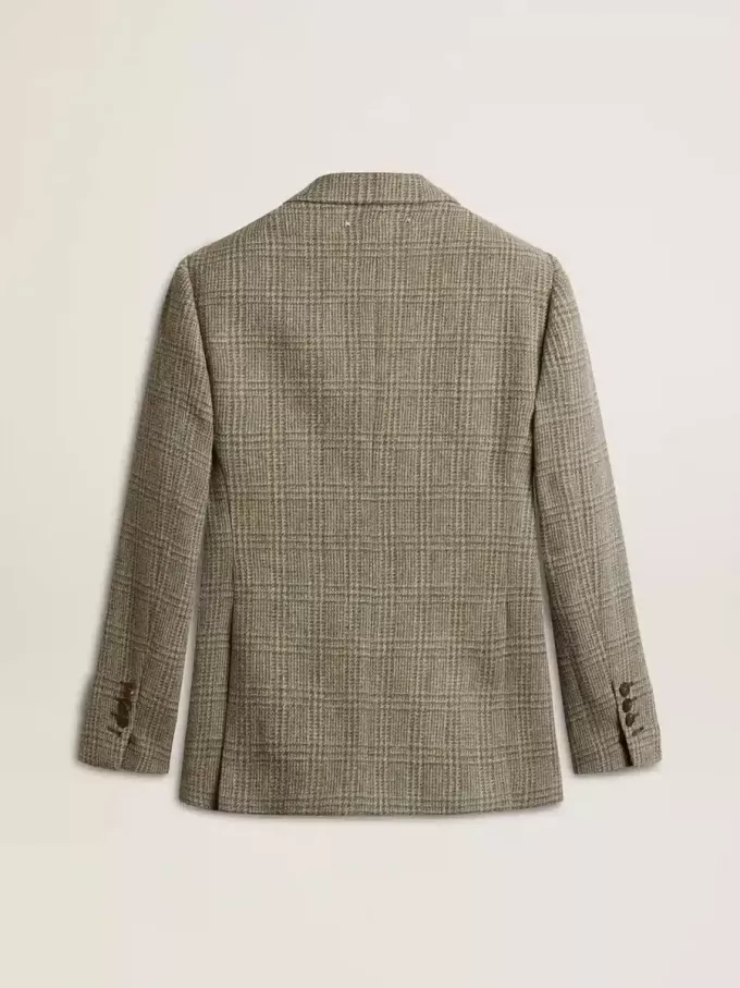 Zweireihiger Damenblazer aus Shetlandwolle