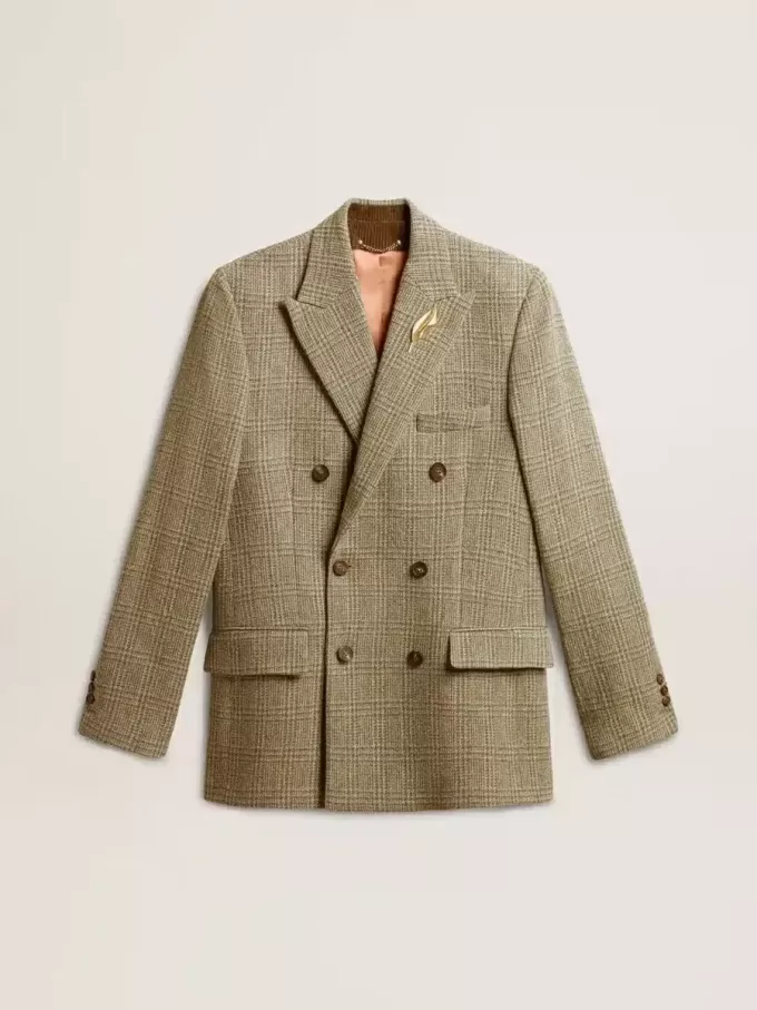 Zweireihiger Herrenblazer aus Shetlandwolle
