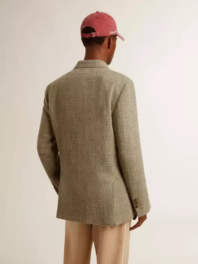 Zweireihiger Herrenblazer aus Shetlandwolle
