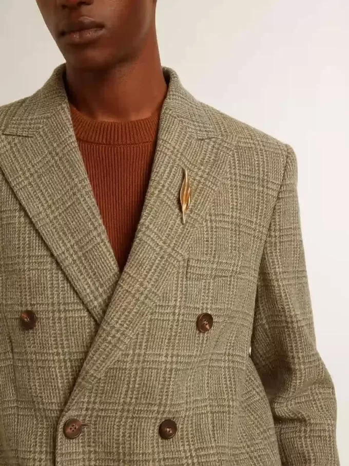 Zweireihiger Herrenblazer aus Shetlandwolle